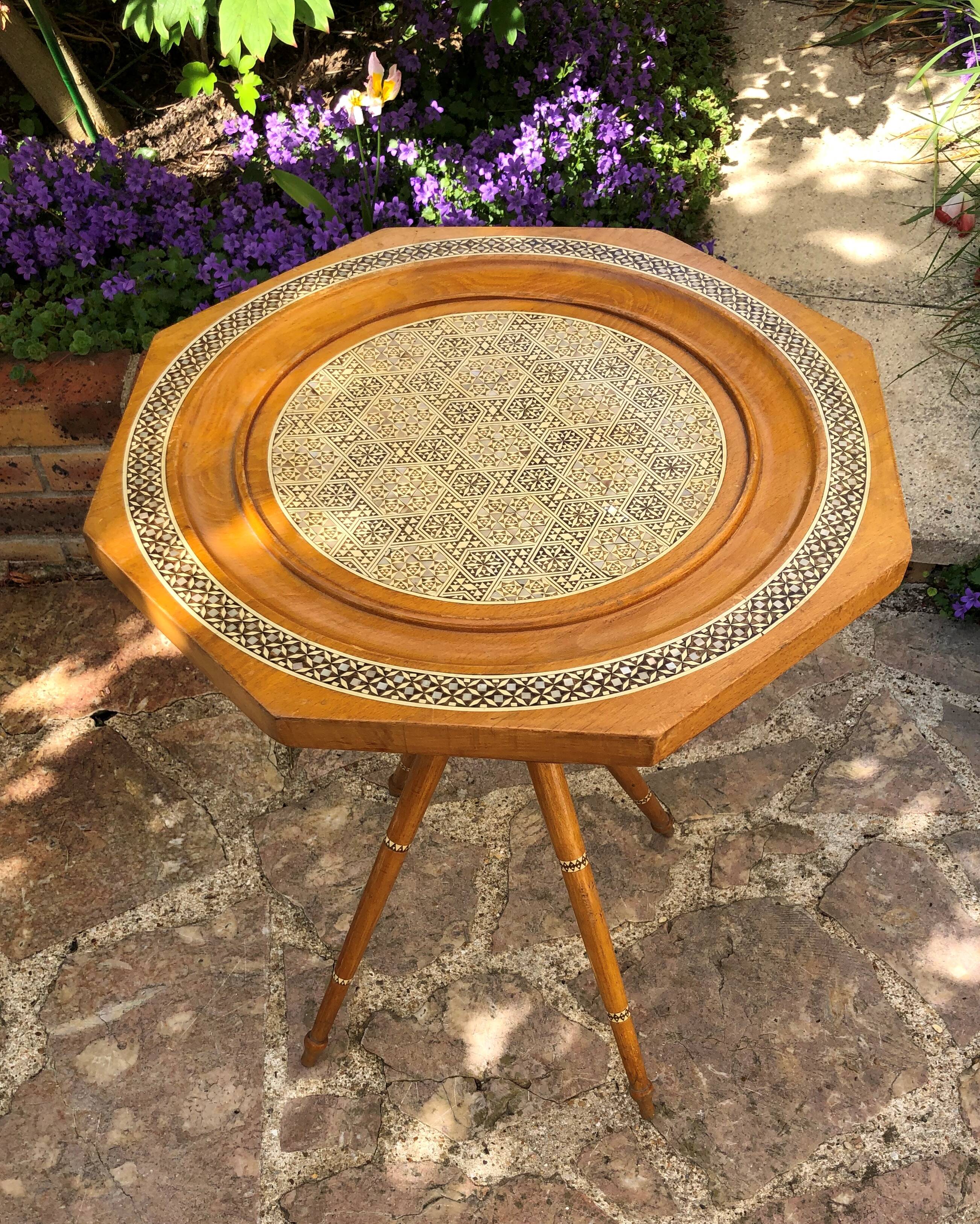 Side table - oriental pedestal table
