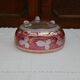 Bavarian crystal fruit bowl with engraved vine leaf motif