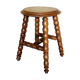 Vintage turned solid wooden stool