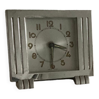 Réveil JAZ Static mouvement mécanique 1938-1939 à cadran non lumineux dit cadran blanc.