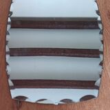 Octagonal beveled art deco wall mirror