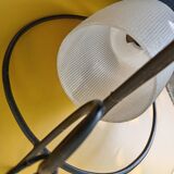 Pair of opaline glass pendant lights