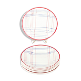 Lot of 8 plates to dessert gien France brigitte 1938-1960