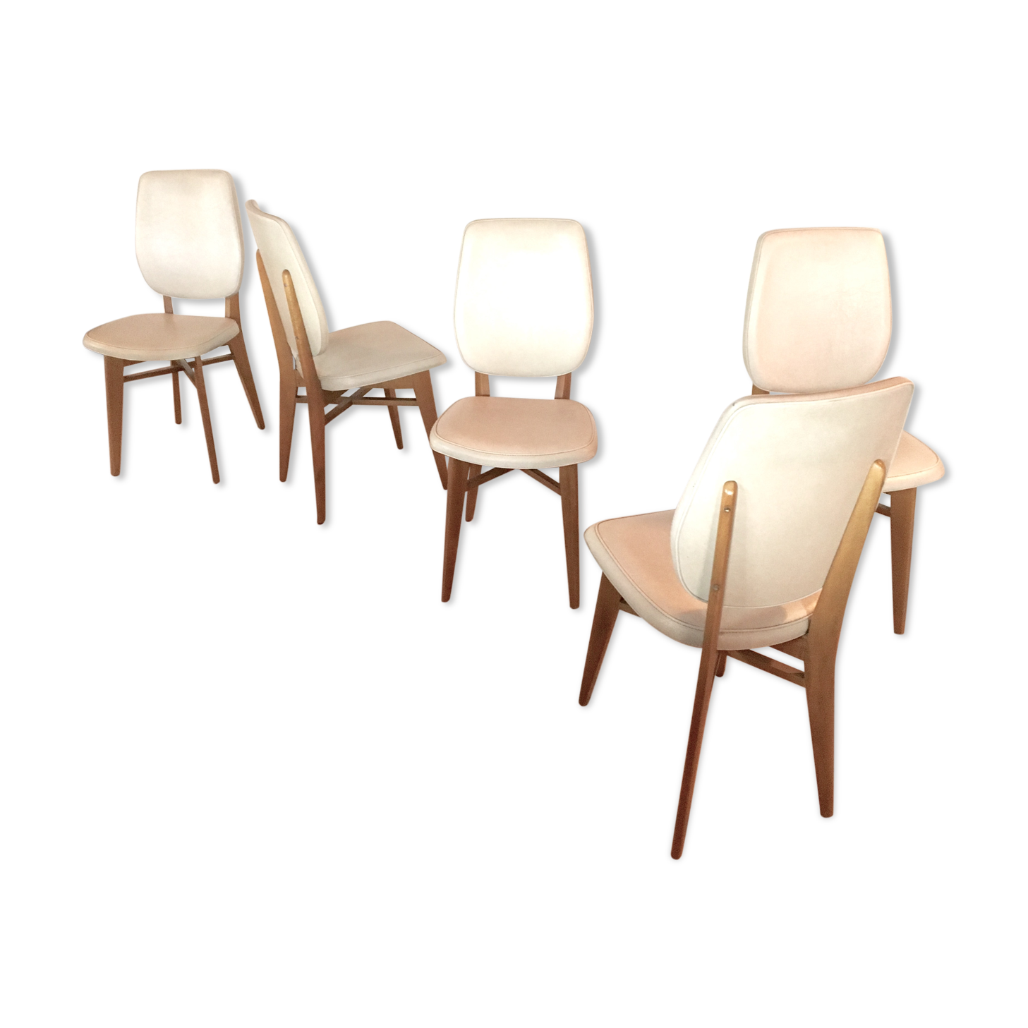 Set de 5 chaises scandinaves 1958