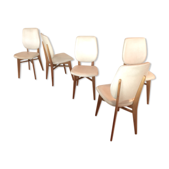 Set de 5 chaises scandinaves 1958