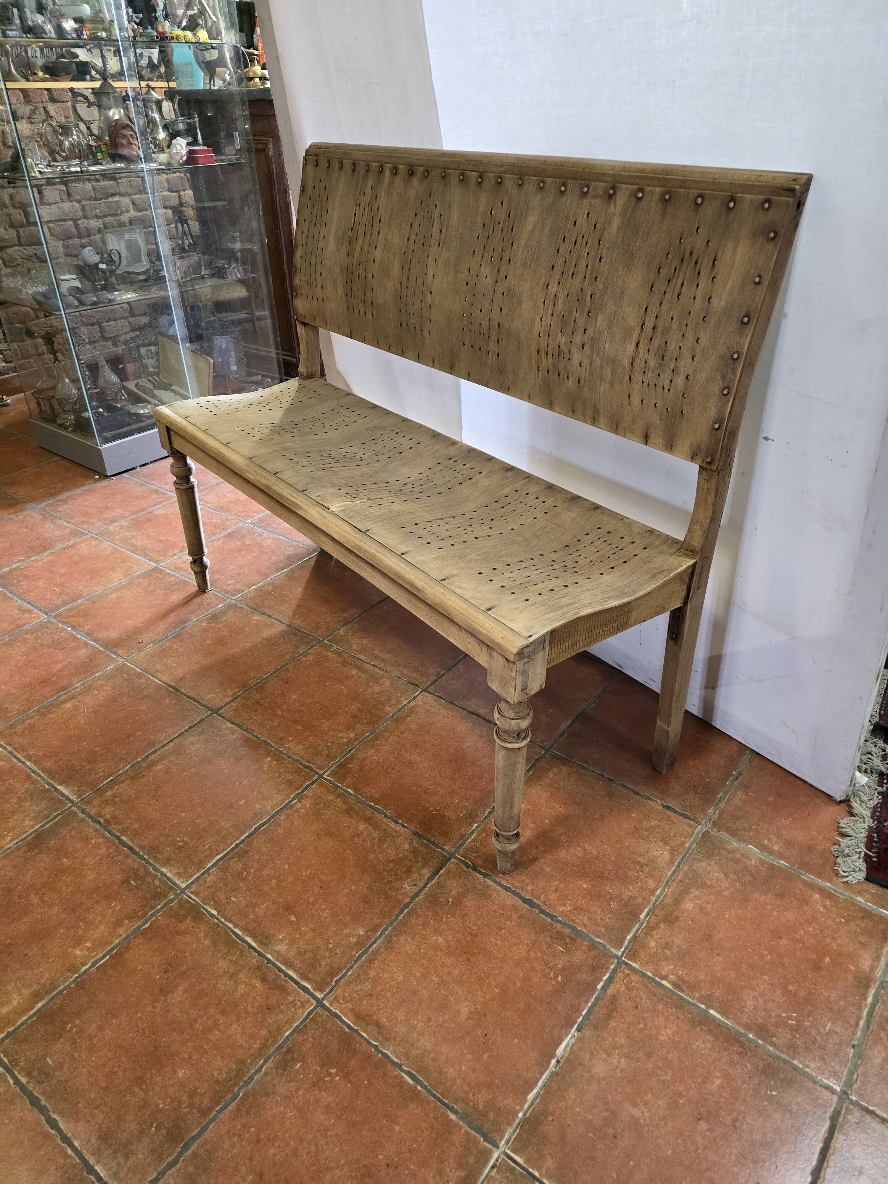 Wooden bistro bench, 120cm long