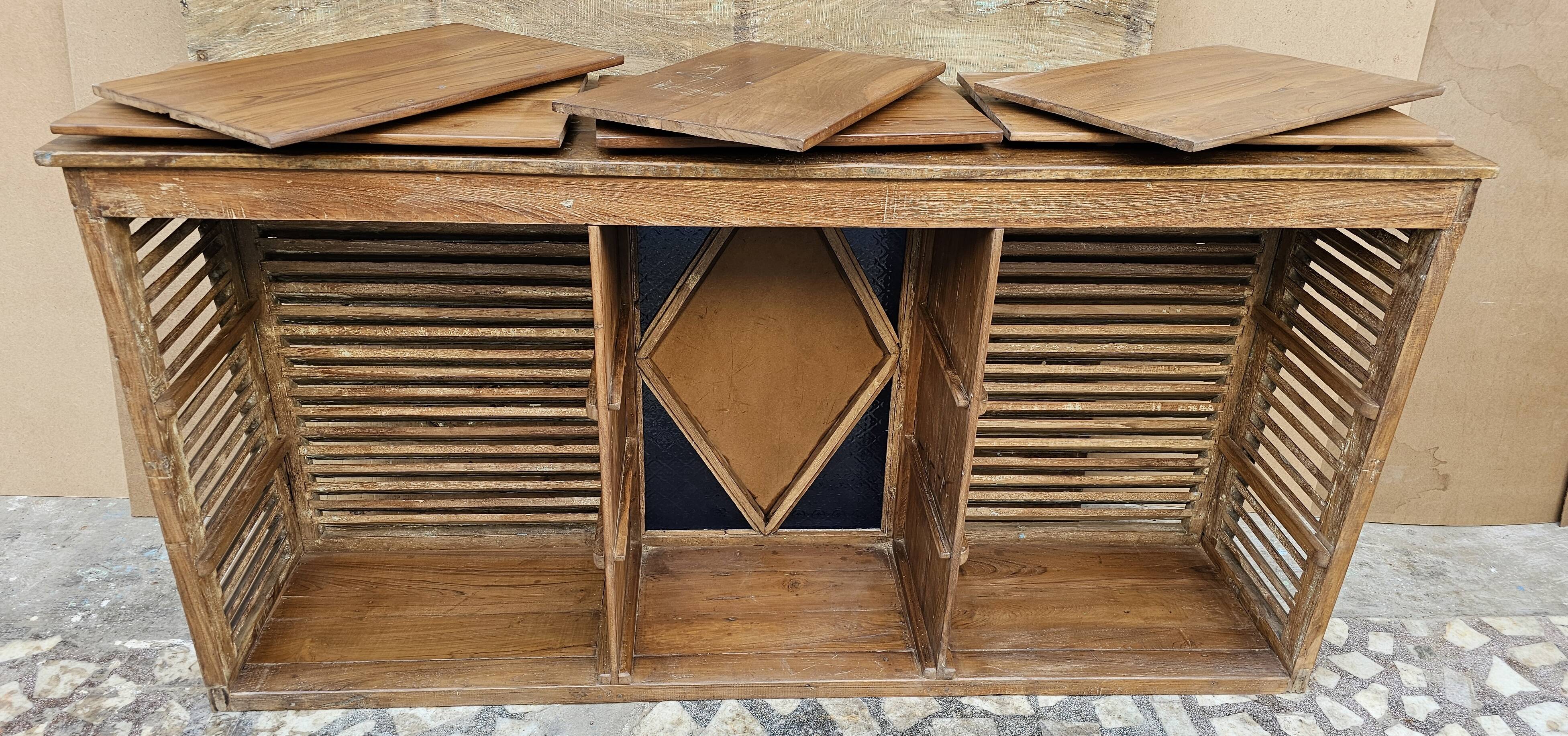 Old teak shop counter from Burma.