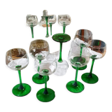 Set of 7 Alsatian glasses
