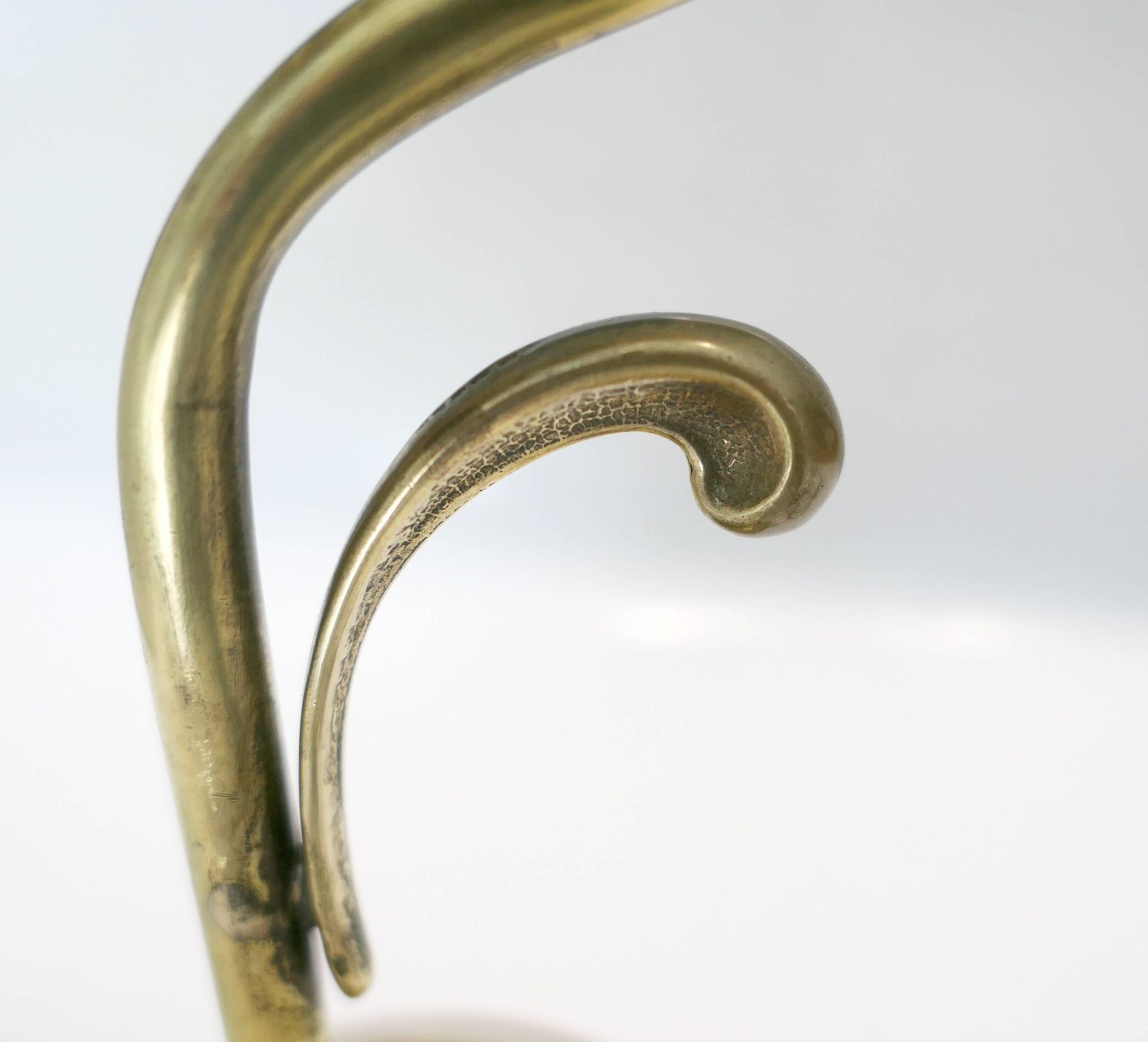 "swan neck" lamp in bronze and brass from 1900