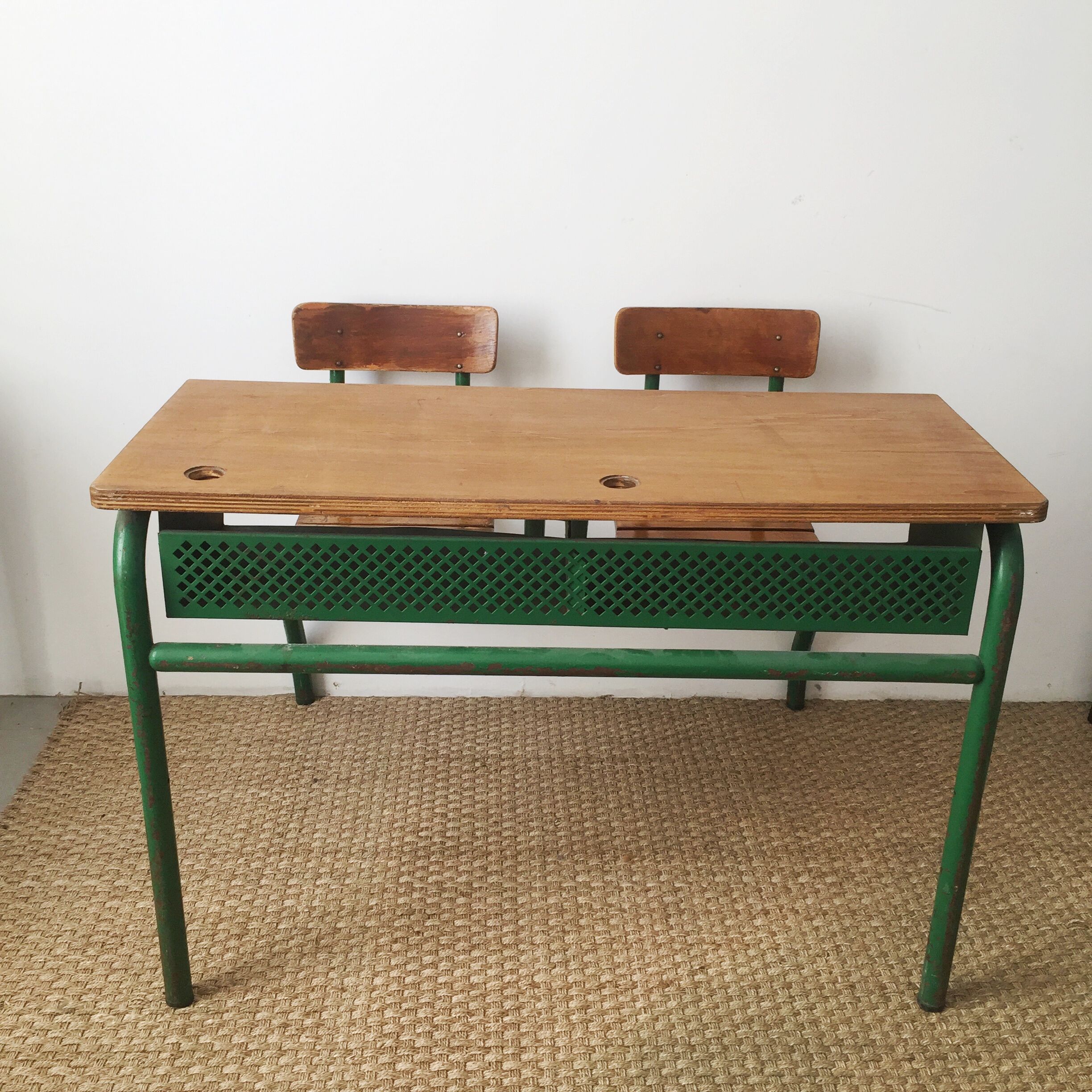 Vintage schoolboy double desk