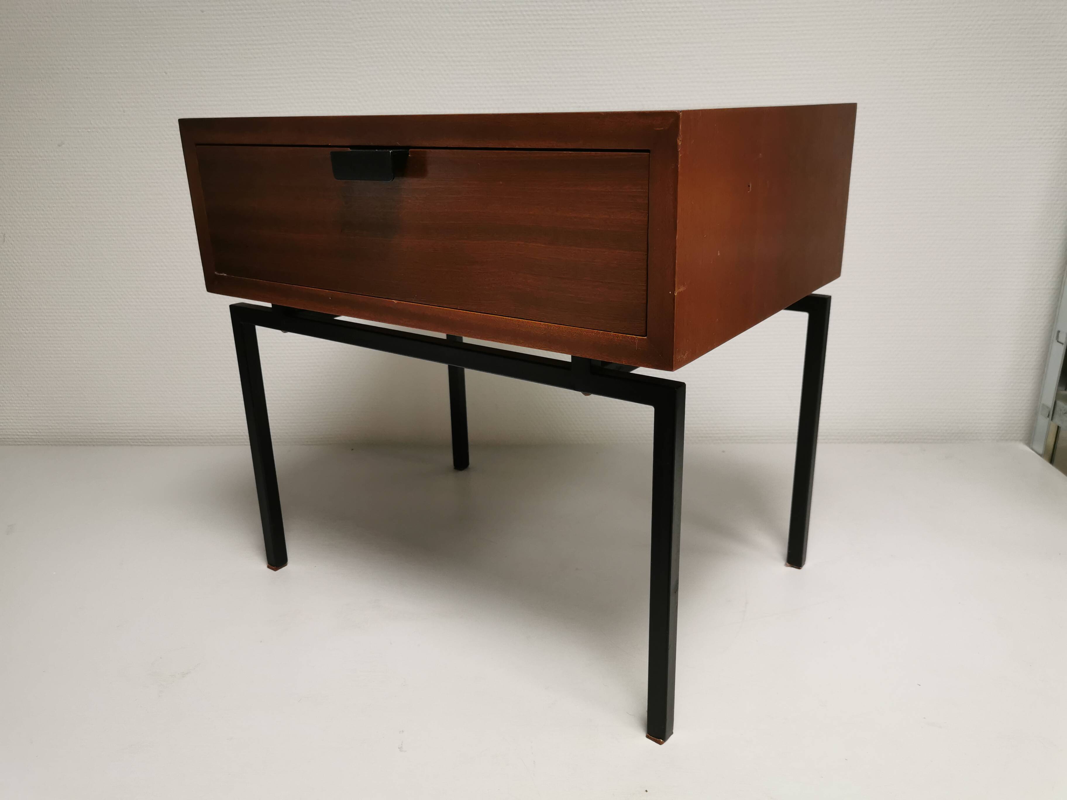 Pair of bedside tables / vintage sofa end, design 50s 60s