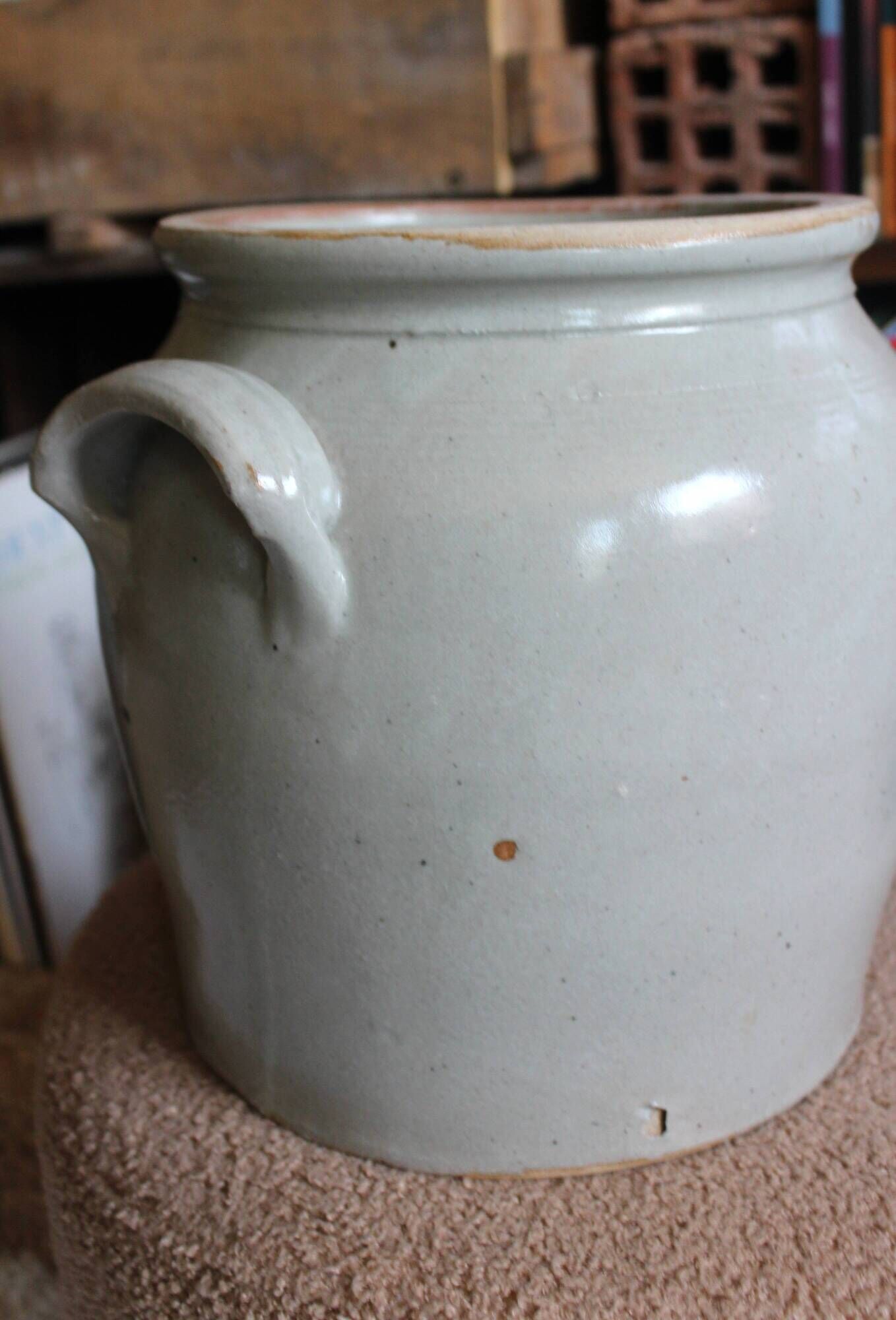 Large vase glazed stoneware in greige.