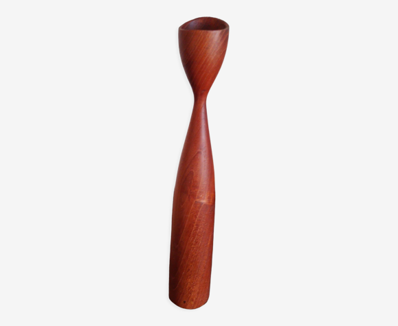 Bougeoir scandinave en teck huilé