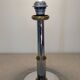 Hollywood Regency lamp base in chrome brass, France circa 1970.