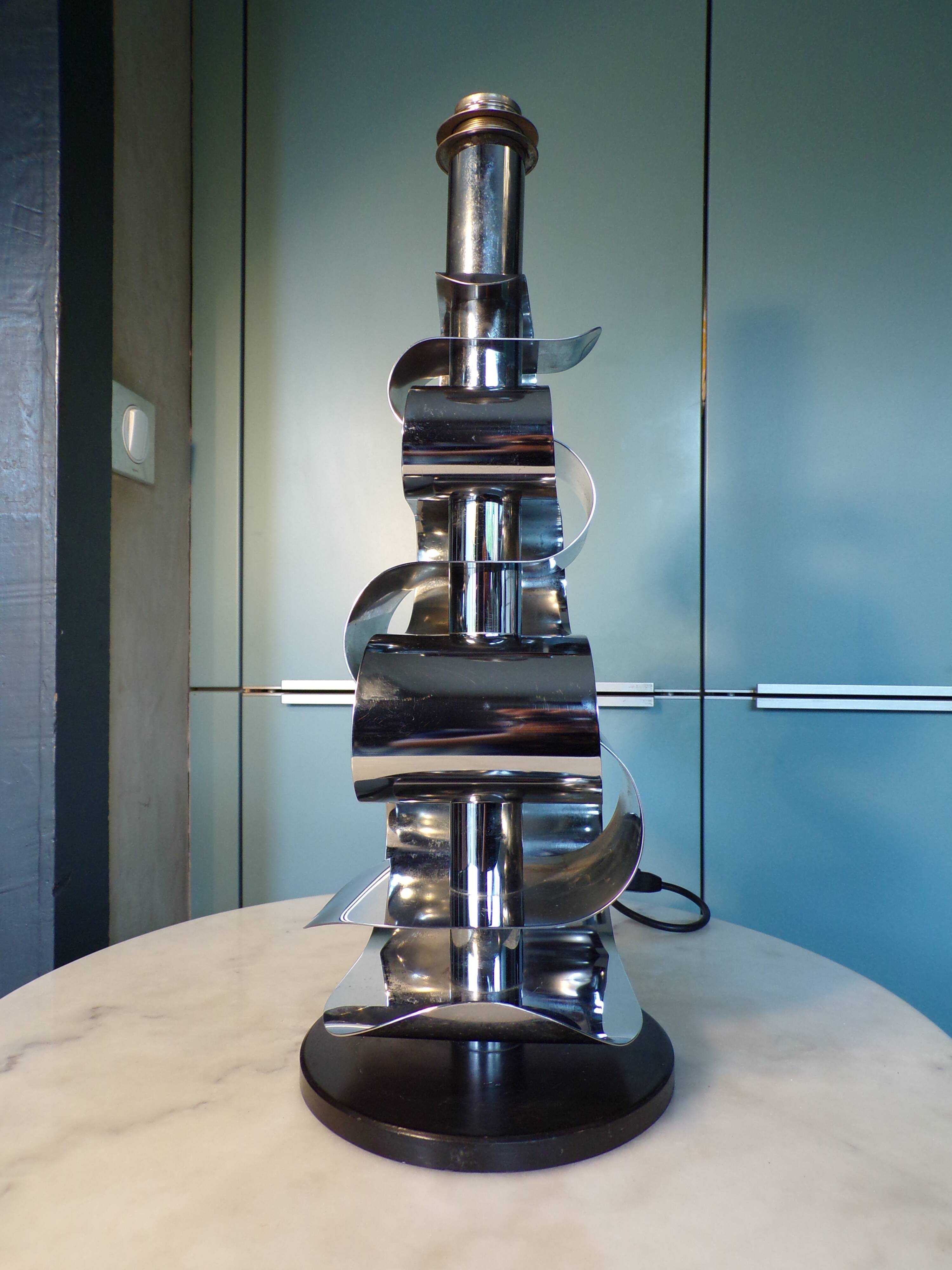 Lamp 1970 metal chrome lamp