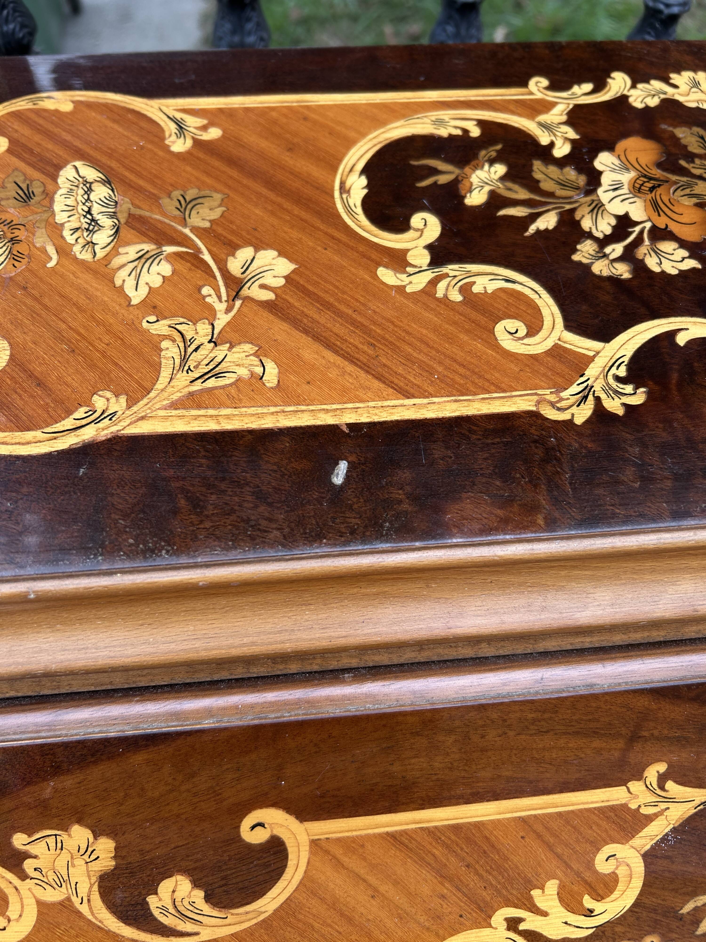 Marquetry desk from the 90s
