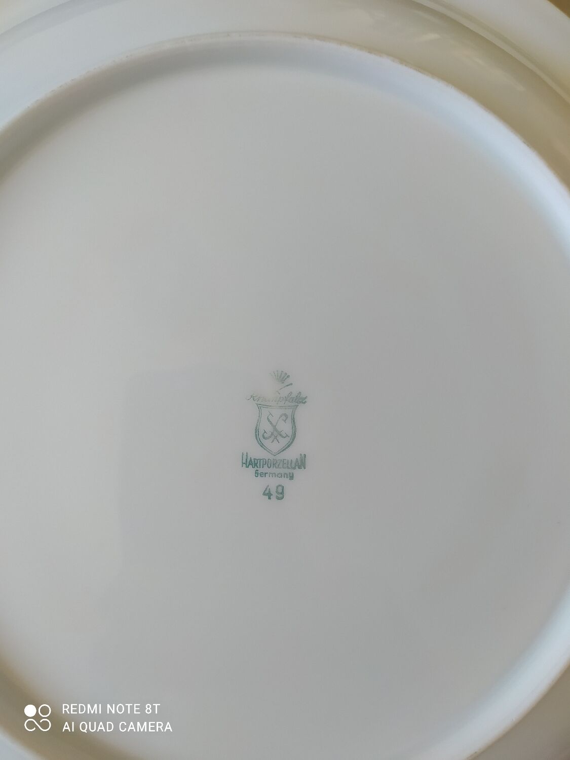 Round German porcelain dish from Bavaria