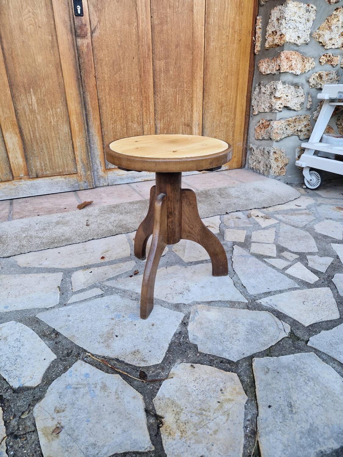 Art Deco tripod piano stool