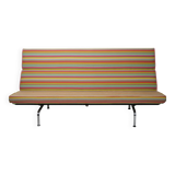 Compact sofa Eames Vitra Alexander Girard Miller stripe fabric