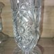 Large vintage pressed glass vase, an impressive and very decorative piece.
