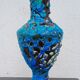 Large blue ceramic jug vase