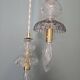 Suspension double en verre inspiration Murano