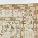 Tapis Vintage Turc Crème, Médaillon Floral, Style Shabby Chic, 150x250Cm