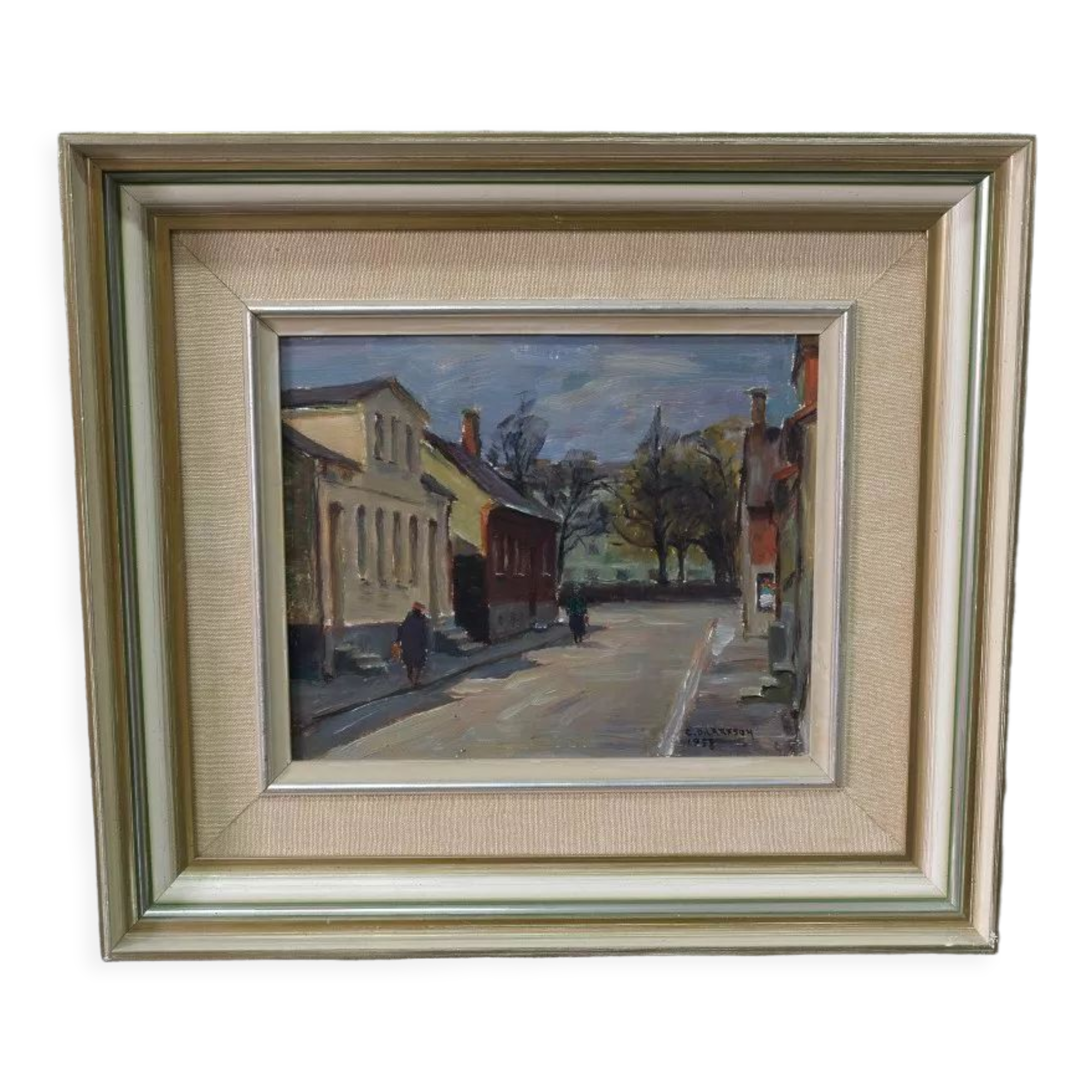 Oil painting by Carl Oscar Larsson swedish 1958