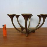 Brutalist Bronze Candleholder by Michael Harjes, 1960s