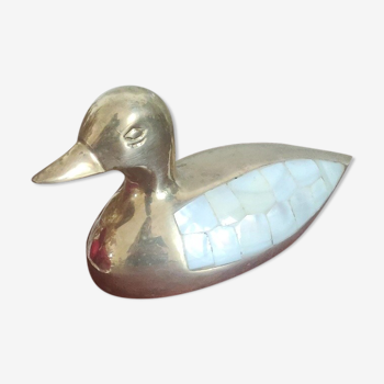 Canard laiton et nacre année 70
