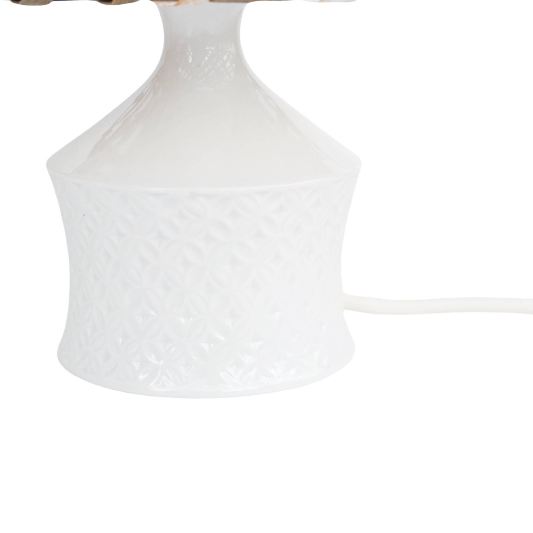 A pair of bedside lamps, porcelain base, Unterweisbach, Germany, 1970s.