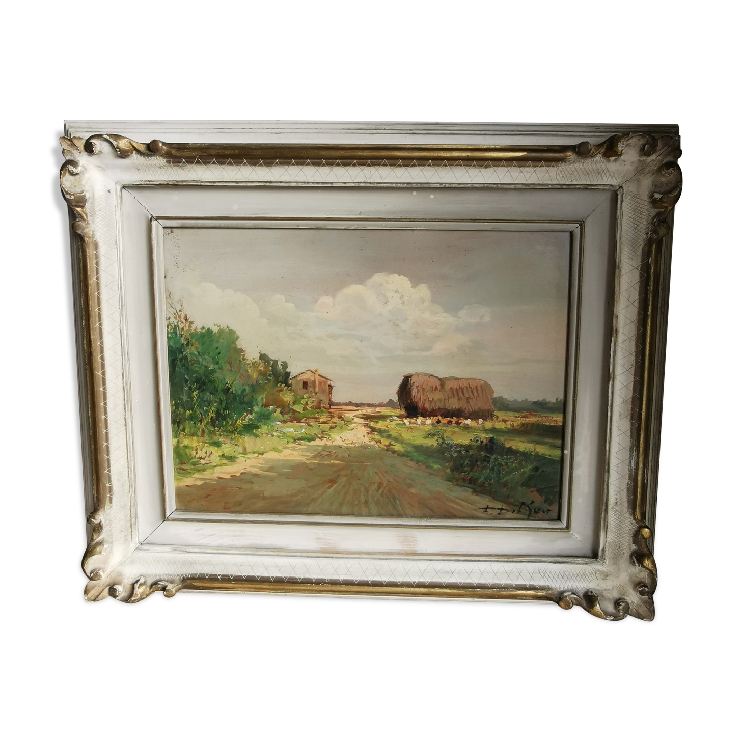 Painting - countryside landscape - mid-XX th century