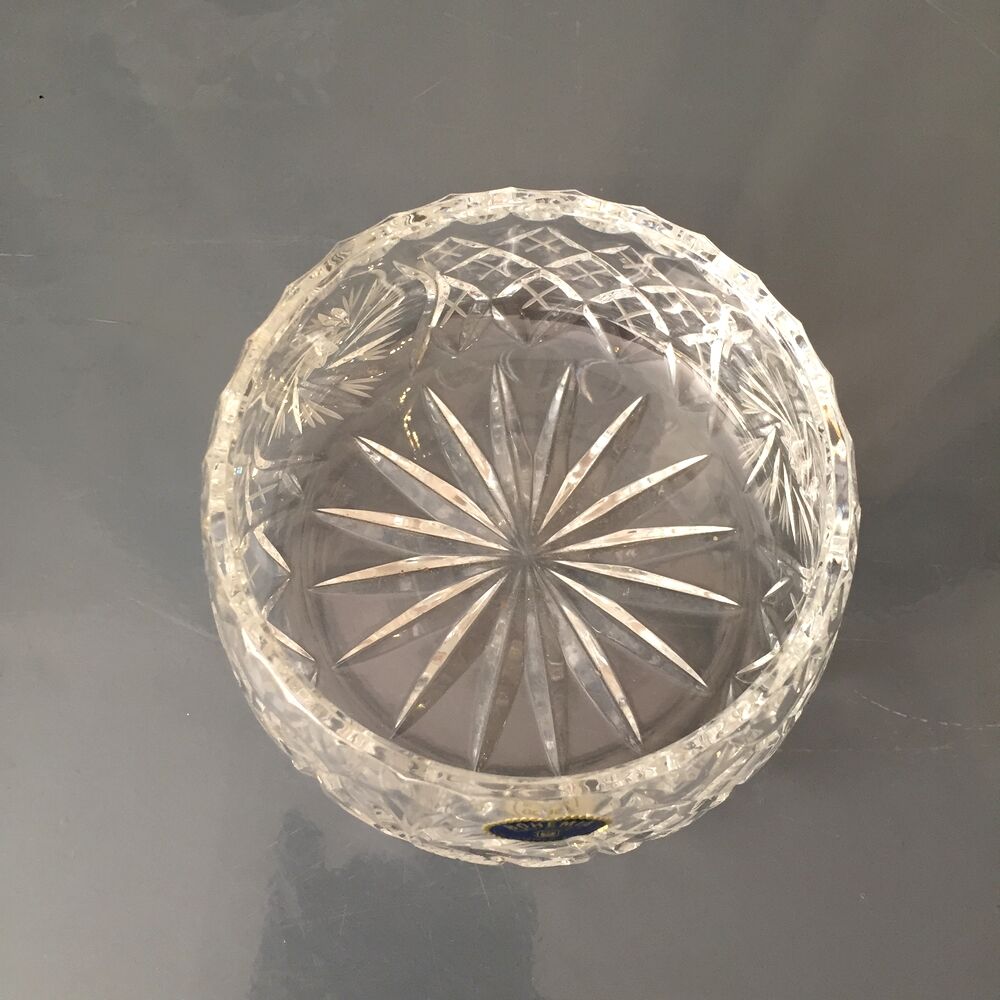 Bohemian size crystal pocket or ashtray