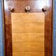 Art deco period coat rack in mahogany and light wood around 1940