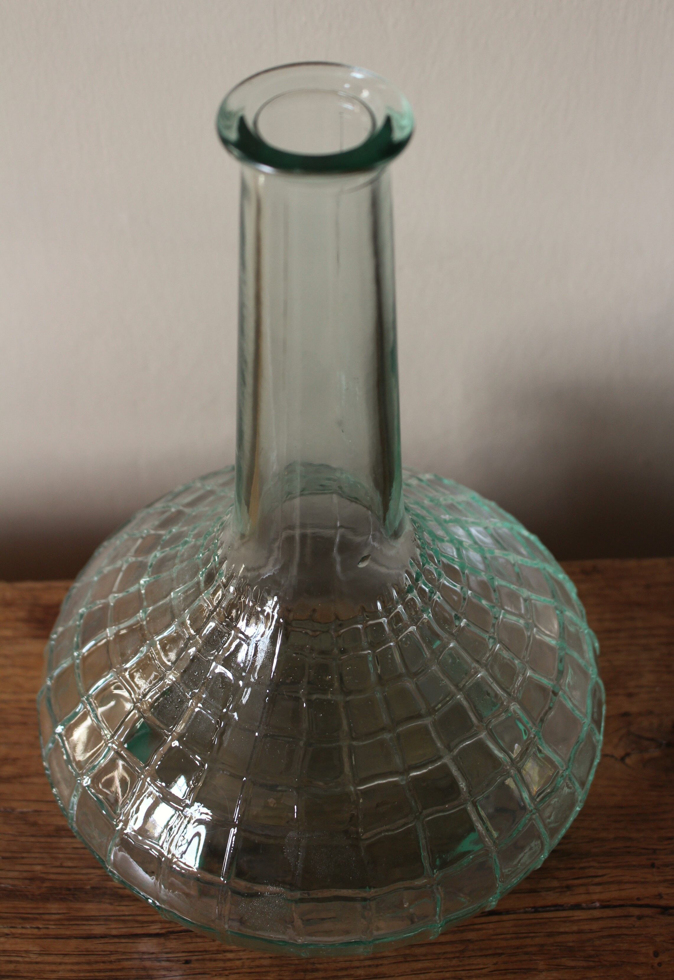 Vase soliflore glass belly neck