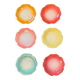 Set of 6 vintage floral plates by Geneviève Lethu
