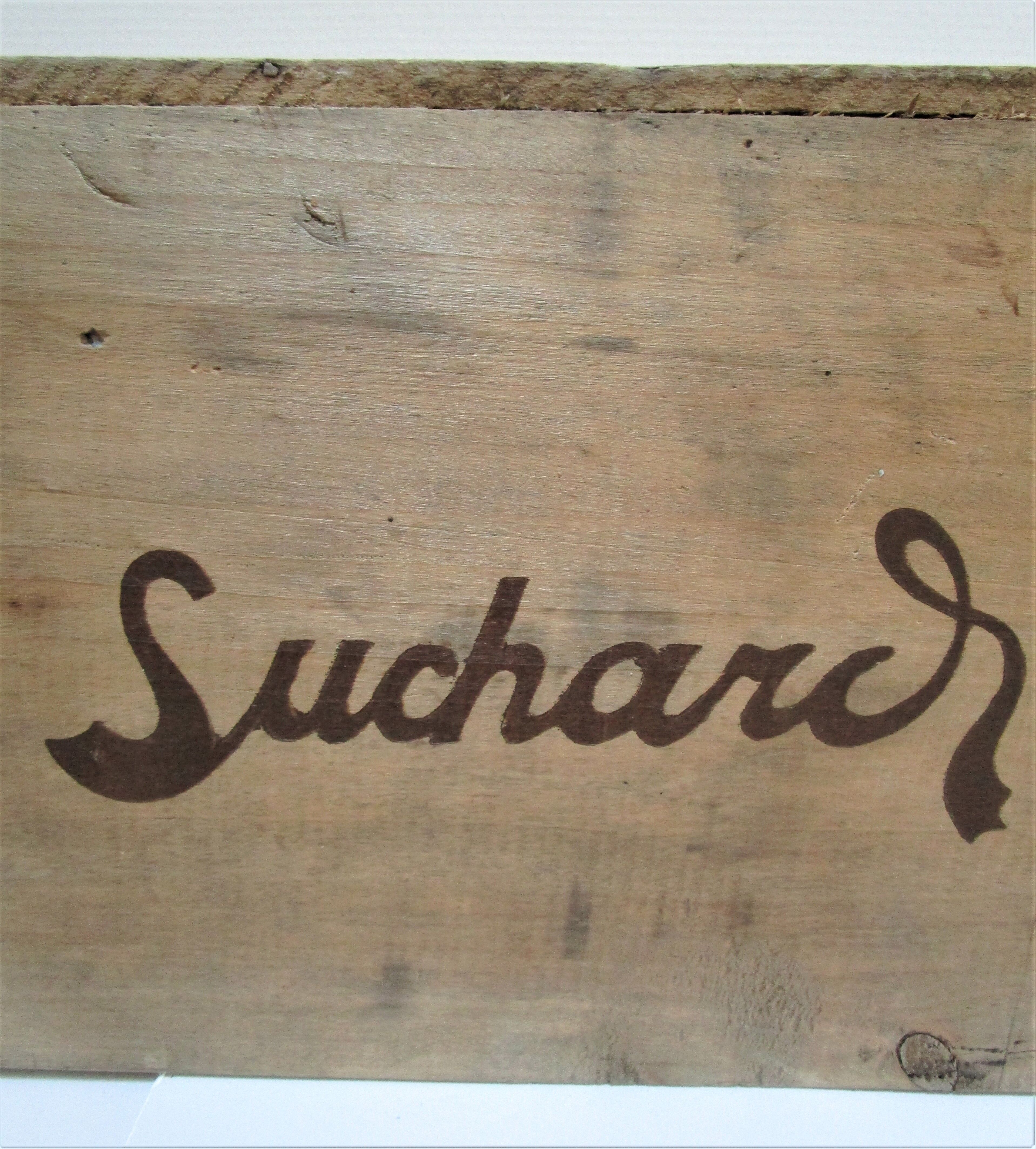 Vintage Skated Wood Case Suchard