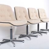 Set of 4 Strafor 451 armchairs by Randall Buck, 1970s