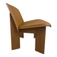 Chisel leather chaise lounge - Hay