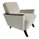 Cube armchair in wool buckle