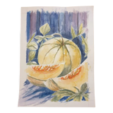 Watercolor still life painting