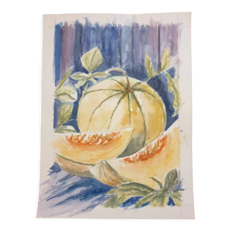 Watercolor still life painting