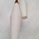 Vintage danish teak frosted glass pendants