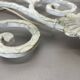 1 of 3 xxl 73cm white Metal Florentiner Theatre wall Light, Italy, 1970s