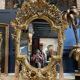 Mirror with Putti in Gilded Wood from the Napoléon III Period 1.96m x 1.33m