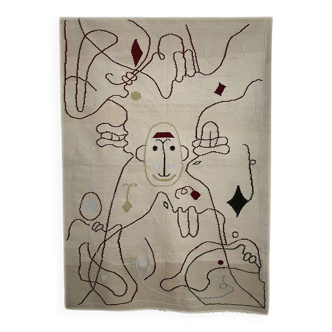 Tapis tissé à la main, salon, sol, salle à manger, tapis traditionnel indien