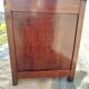 bureau enfant, ado, bois massif et cuir rouge