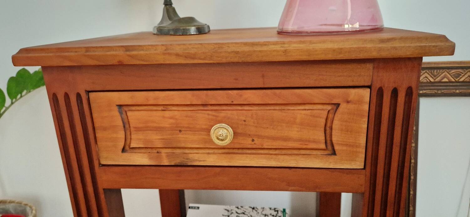 Low cabinet in blond cherry wood, Directoire style
