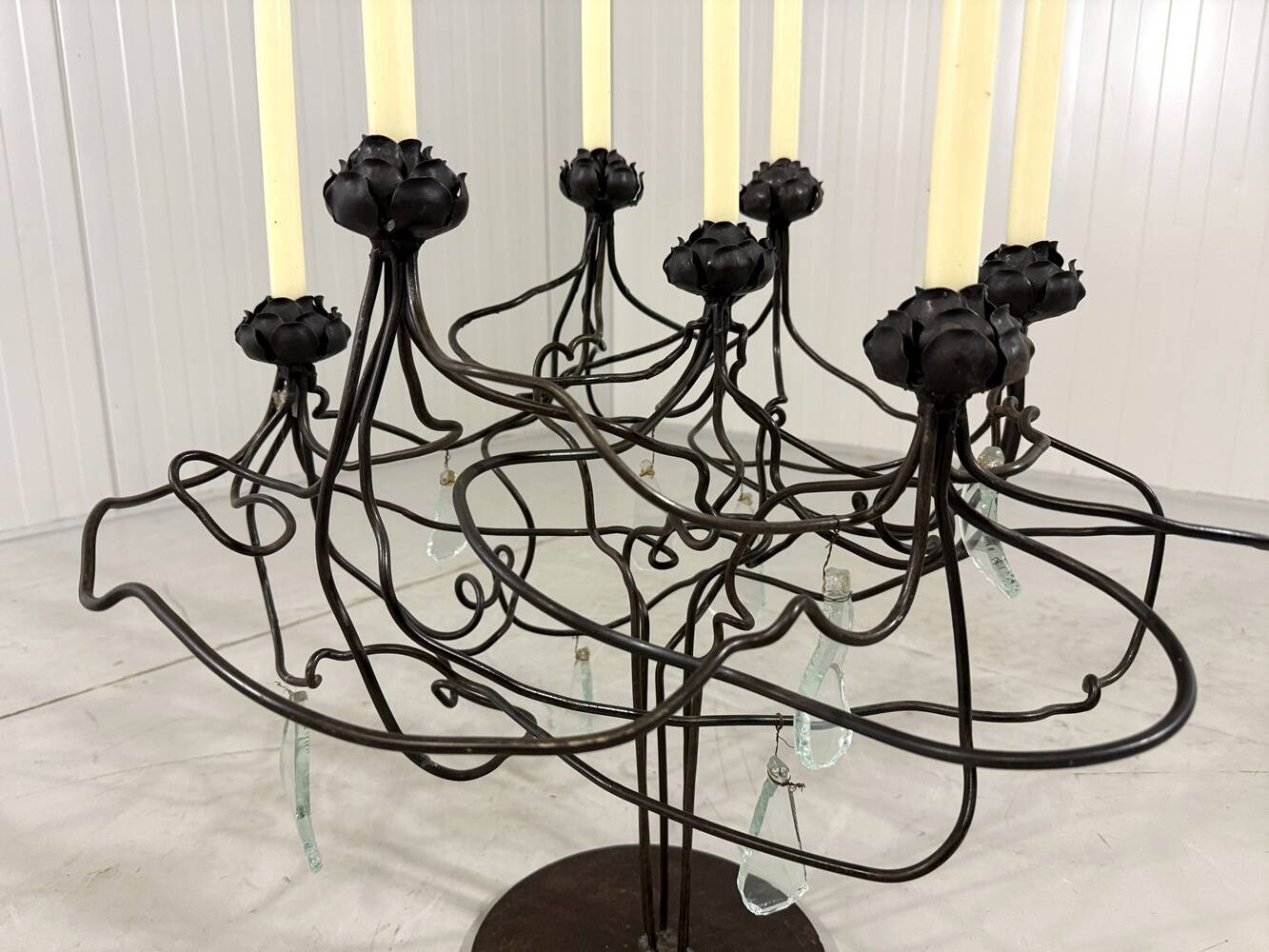 Large brutalist candalabra candle holder 1980’s