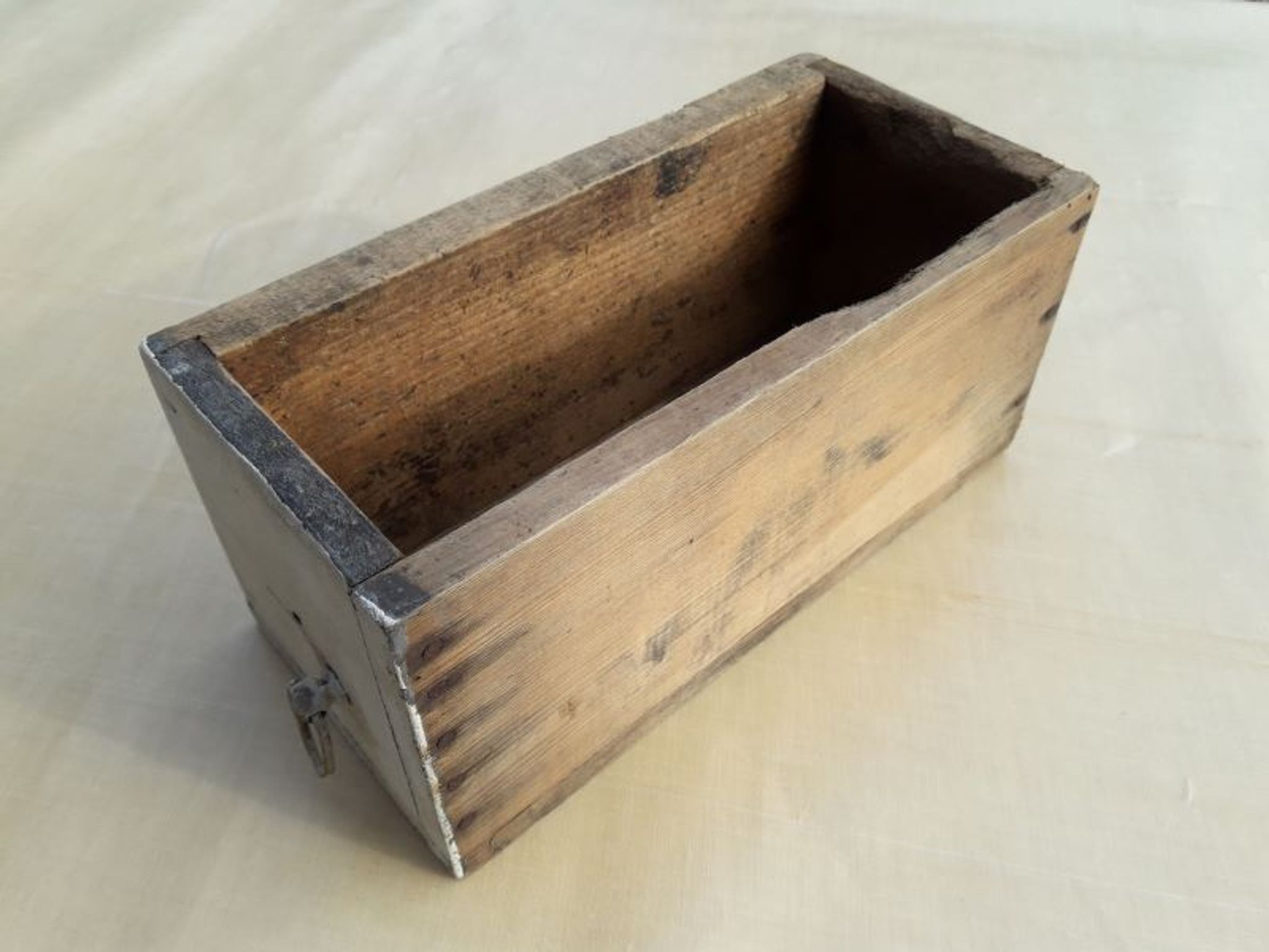 old wooden workshop drawer